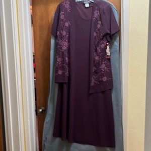 Charlotte USA Purple/Plum Tank Dress & Beaded Jacket